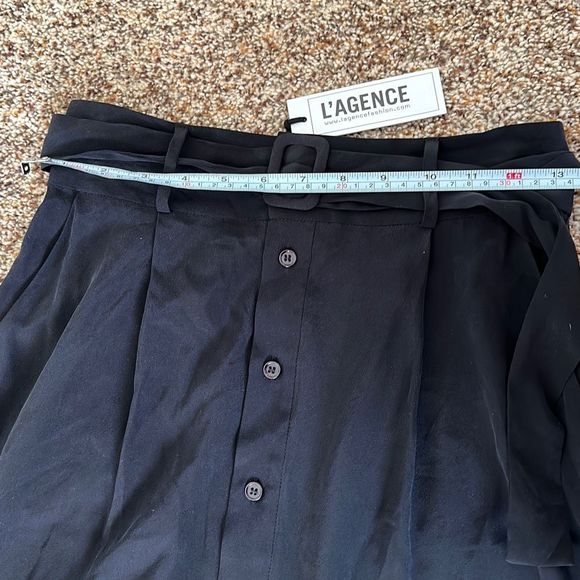 L’Agence Bendetta Silk Maxi Skirt in Black Size S - Picture 7 of 12